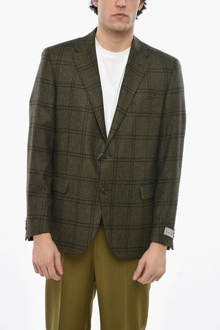 2-Button Virgin Wool-Blend Jacket with Two Vents and Classic Lapel