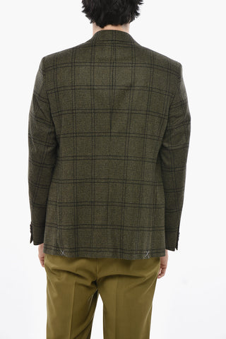2-Button Virgin Wool-Blend Jacket with Two Vents and Classic Lapel