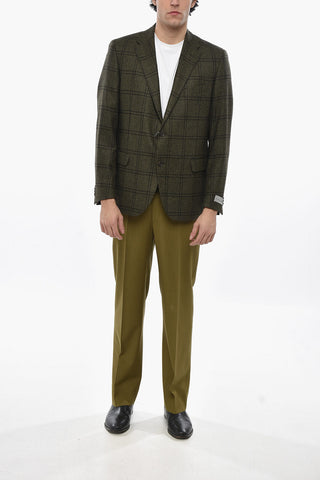 2-Button Virgin Wool-Blend Jacket with Two Vents and Classic Lapel