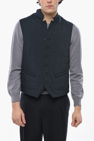 Gilet Trapuntato con Abbottonatura Frontale