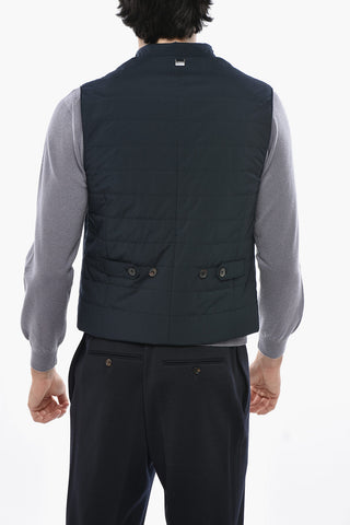 Gilet Trapuntato con Abbottonatura Frontale