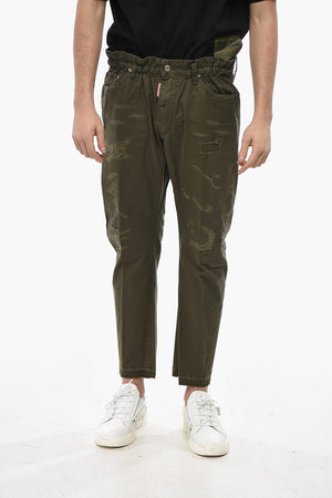 5-Pocket Lightweight Cotton Pants with Elastic Waist