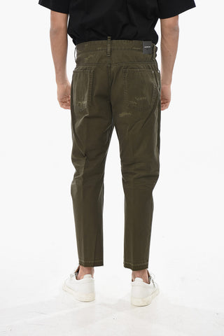 5-Taschen-Hose aus leichter Baumwolle mit elastischem Bund