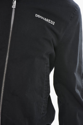 Bomber aus Baumwollmischung mit aufgedrucktem Logo