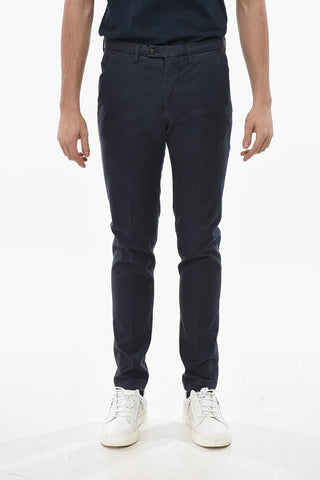 Cotton-Blend Chino Trousers with Belt Loops