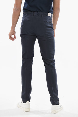 Cotton-Blend Chino Trousers with Belt Loops