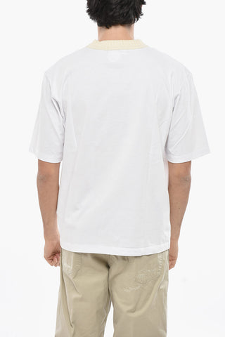 Baumwoll-T-Shirt mit Rundhalsausschnitt LOOSE FIT mit Rippbündchen