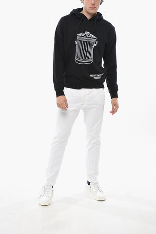 Felpa Hoodie TRASH con Stampa