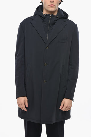 Stretch Nylon Coat with Removable Chest-Piece