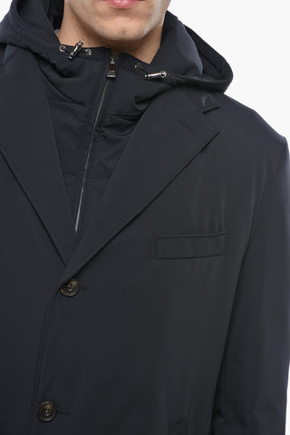Stretch Nylon Coat with Removable Chest-Piece