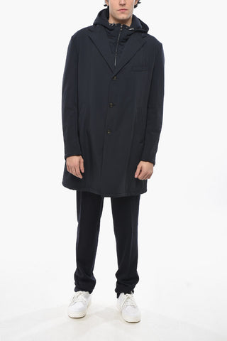Stretch Nylon Coat with Removable Chest-Piece