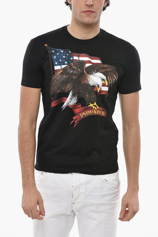 크루넥 티셔츠 USA EAGLE 앞면 프린트