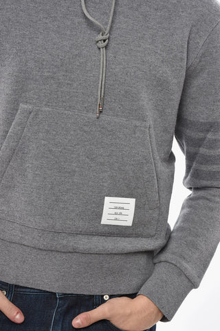 Maglia in Lana Vergine con Cappuccio e Tasca a Canguro