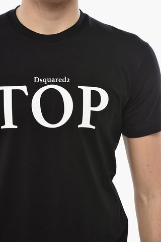 Cotton Crewneck T-Shirt TOP with Print