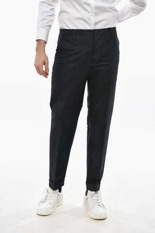 Cotton-Blend Chino Pants with Belt Loops