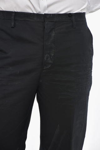 Cotton-Blend Chino Pants with Belt Loops