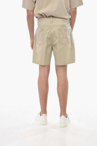 Shorts in Cotone Effetto Distressed