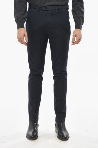 Cotton-Blend Chino Trousers with Belt Loops
