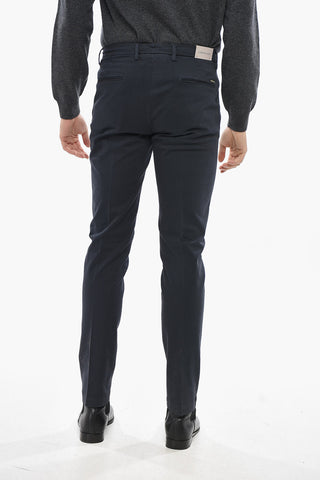 Cotton-Blend Chino Trousers with Belt Loops