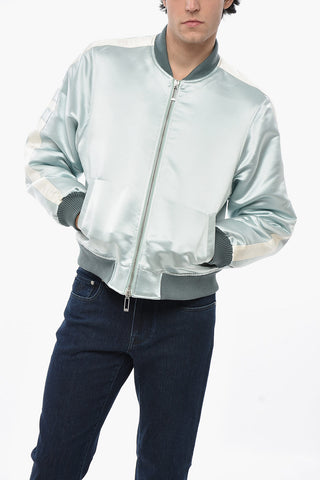 Bomber BOYS 02 In Satin con Bande a Contrasto
