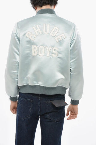 Bomber BOYS 02 In Satin con Bande a Contrasto