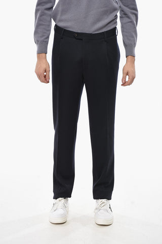 Virgin Wool Blend Trousers SPORTSWEAR with Belt Loops