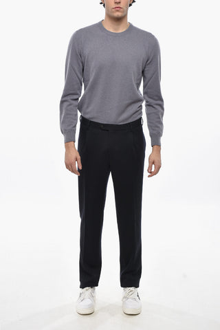 Virgin Wool Blend Trousers SPORTSWEAR with Belt Loops