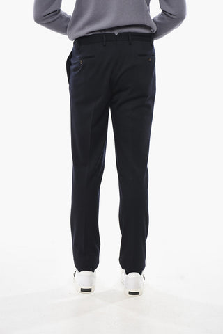 Virgin Wool Blend Trousers SPORTSWEAR with Belt Loops