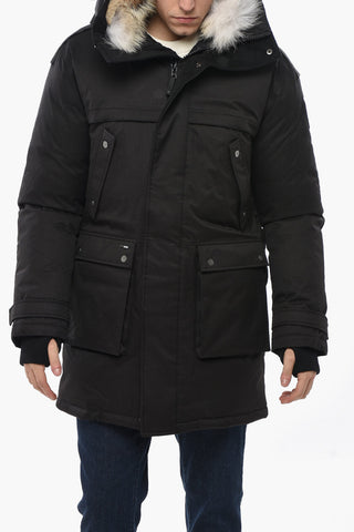 Utility-Daunenjacke YATESY uni mit Fellbesatz