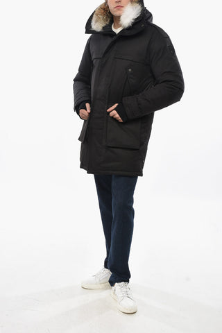 Utility-Daunenjacke YATESY uni mit Fellbesatz