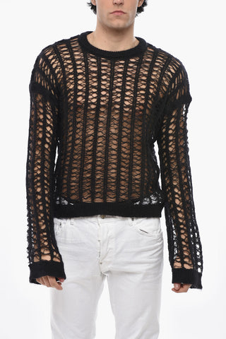 Durchsichtiger Pullover Aus Mohair-Mix