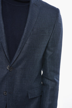 Halbgefütterter Blazer aus Leinenmischung mit Klappentaschen
