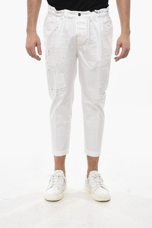 4-Taschenhose aus Baumwolle mit Aufnähern