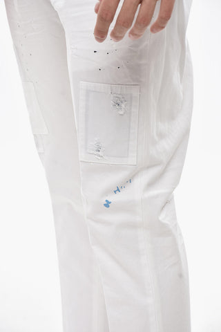 Cotton 4-Pocket Pants with Patches