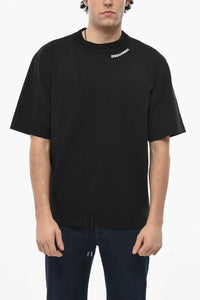 Cotton Crewneck Loose Fit T-Shirt in Solid Color