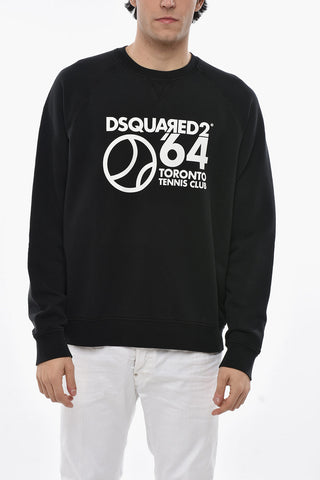Rundhals-Sweatshirt TENNIS CLUB mit Frontprint