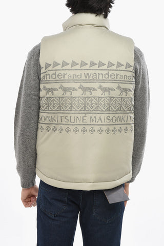 MAISON KITSUNE' Ärmellose Steppjacke mit Muster