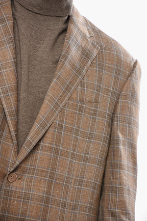 Blazer Monopetto ACADEMY SOFT In Misto Lana Con Motivo A Quadri