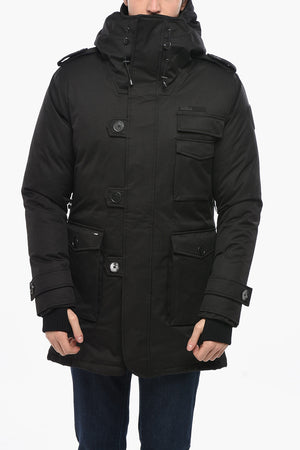 Daunenjacke SHELBY in Uni mit vorderer Knopfleiste