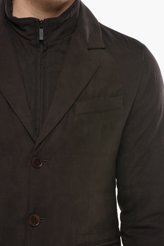 CC COLLECTION Einfarbige 3-Knopf-Jacke mit abnehmbarem Brustteil