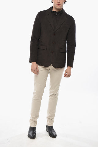 CC COLLECTION Einfarbige 3-Knopf-Jacke mit abnehmbarem Brustteil