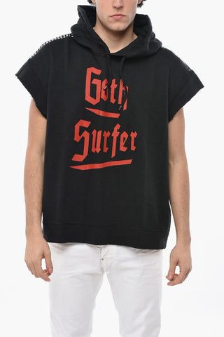 반팔 후드 GOTH SURFER 스터드 장식
