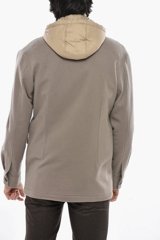 CC COLLECTION Overshirt Utility in Lana con Interno Removibile