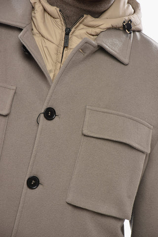 CC COLLECTION Overshirt Utility in Lana con Interno Removibile