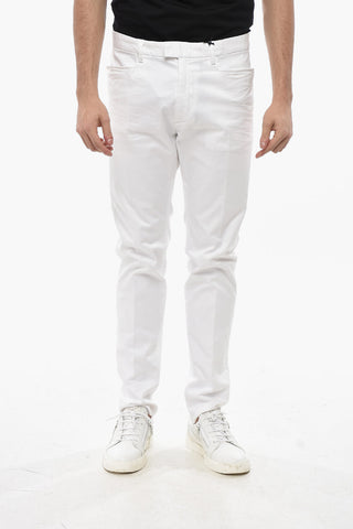 Pantaloni Chino in Cotone Stretch con Passanti
