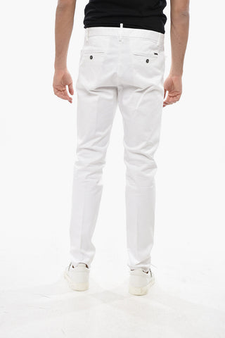 Pantaloni Chino in Cotone Stretch con Passanti