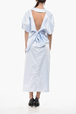 Cotton Organza Dress with Open Back