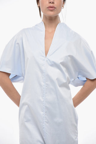 Cotton Organza Dress with Open Back