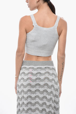 Crop-Top aus Lurex
