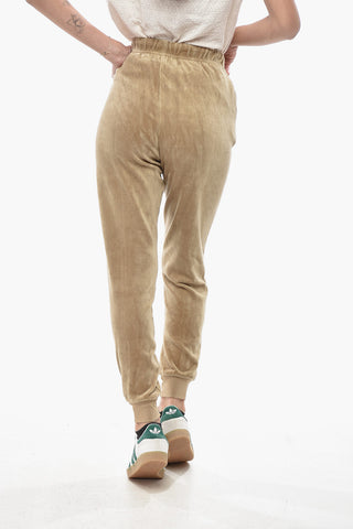 Joggers in Ciniglia con Polsini ed Elastico in Vita